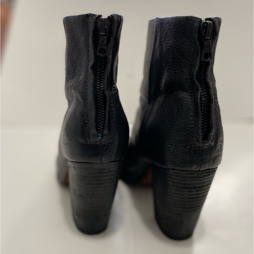 Rag&Bone Newburry Italian Black Leather Ankle Boots Size 40 - Picture 5 of 15